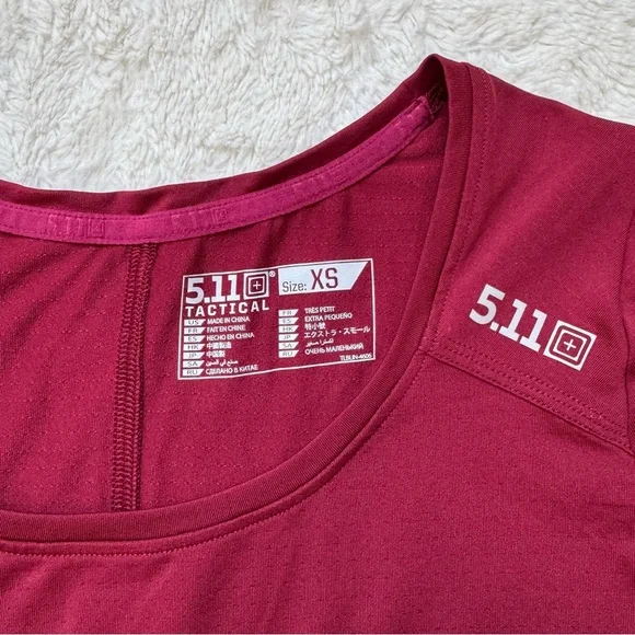 5.11 Tactical Freya Shirt Women’s XS Red Freedom Flex Performance Active Stretch - Picture 5 of 7